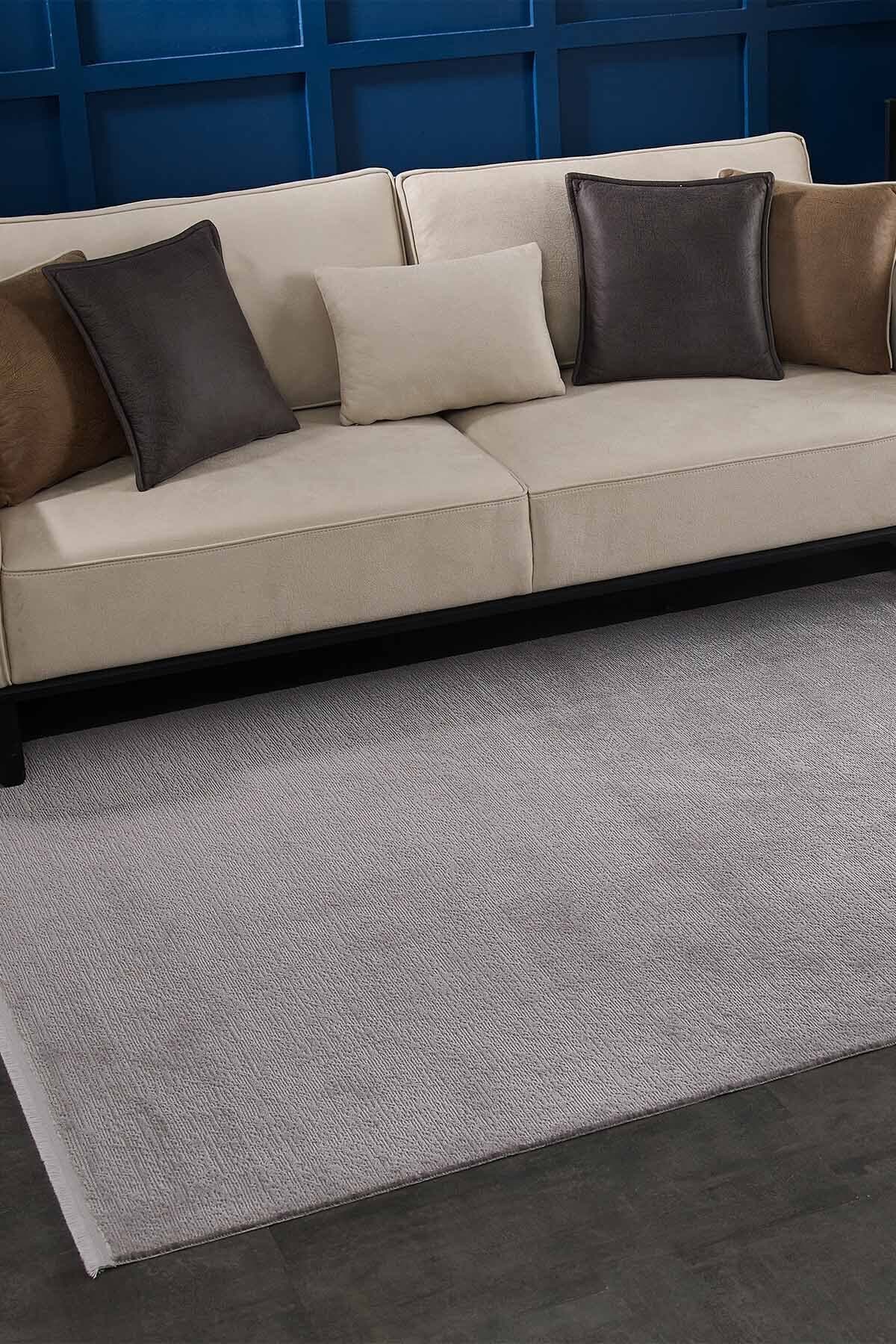 Carissa 11330 Dikdörtgen Akrilik Makine Halısı 160X230 - Gri · Görsel 1