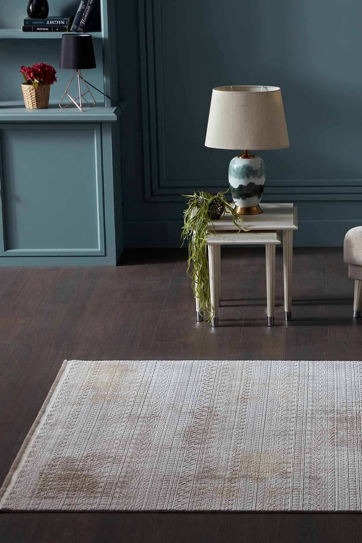 Novastyle 13657 Dikdörtgen Akrilik Makine Halısı 80X0000 - Sarı